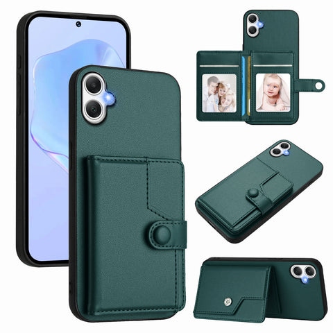 For Samsung Galaxy A06 5G / Galaxy A06 4G Case RFID Blocking Card Holder Kickstand TPU + PU Leather Phone Back Cover