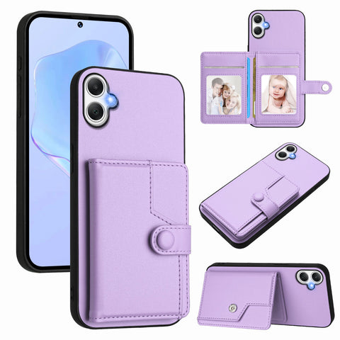 For Samsung Galaxy A06 5G / Galaxy A06 4G Case RFID Blocking Card Holder Kickstand TPU + PU Leather Phone Back Cover