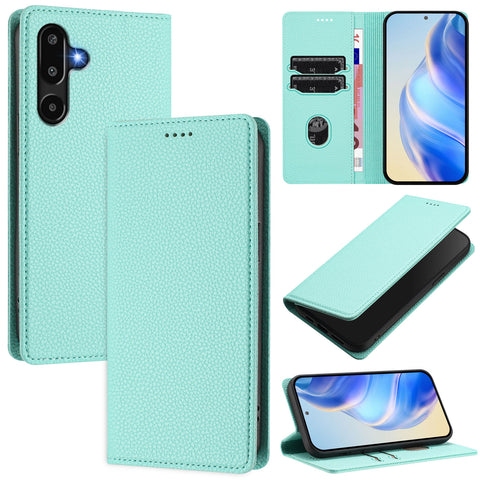 For Samsung Galaxy M16 5G / Galaxy F16 5G Wallet Case RFID Blocking Litchi Texture Leather Mobile Cover