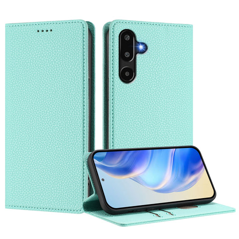 For Samsung Galaxy M16 5G / Galaxy F16 5G Wallet Case RFID Blocking Litchi Texture Leather Mobile Cover