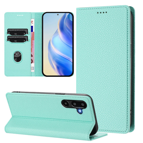 For Samsung Galaxy M16 5G / Galaxy F16 5G Wallet Case RFID Blocking Litchi Texture Leather Mobile Cover
