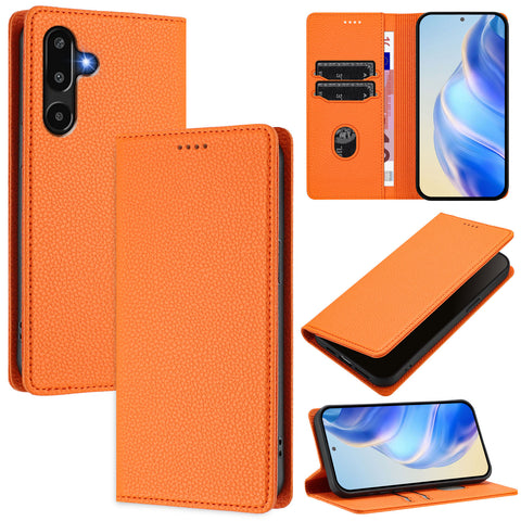 For Samsung Galaxy M16 5G / Galaxy F16 5G Wallet Case RFID Blocking Litchi Texture Leather Mobile Cover