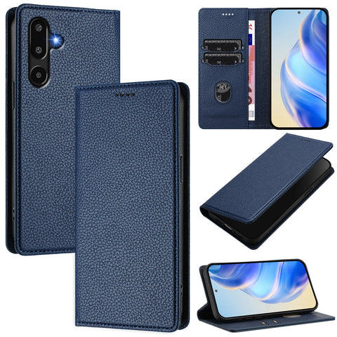 For Samsung Galaxy M16 5G / Galaxy F16 5G Wallet Case RFID Blocking Litchi Texture Leather Mobile Cover