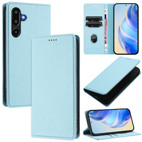 For Samsung Galaxy M16 5G / Galaxy F16 5G Wallet Case RFID Blocking Litchi Texture Leather Mobile Cover