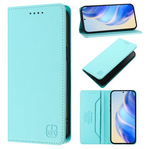 For Samsung Galaxy M06 5G / Galaxy F06 5G Leather Case RINACASIS RC01 Phone Cover with RFID Blocking Wallet Stand