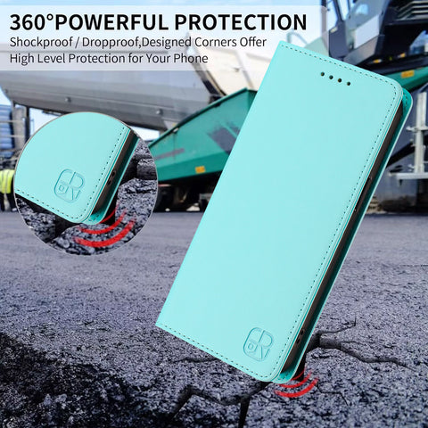 For Samsung Galaxy M06 5G / Galaxy F06 5G Leather Case RINACASIS RC01 Phone Cover with RFID Blocking Wallet Stand