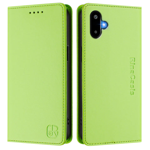For Samsung Galaxy M06 5G / Galaxy F06 5G Leather Case RINACASIS RC01 Phone Cover with RFID Blocking Wallet Stand