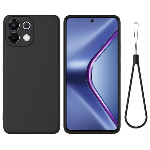For Oppo K13 5G Liquid Silicone Case Phone Back Cover with Hand Strap