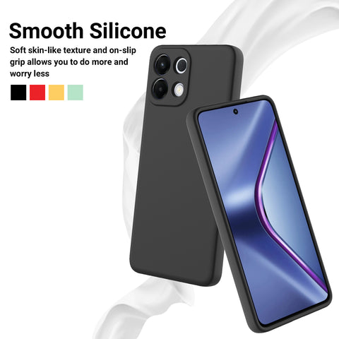 For Oppo K13 5G Liquid Silicone Case Phone Back Cover with Hand Strap