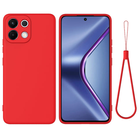 For Oppo K13 5G Liquid Silicone Case Phone Back Cover with Hand Strap
