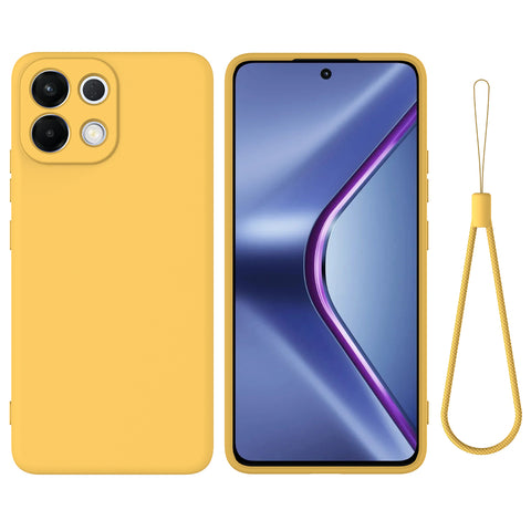 For Oppo K13 5G Liquid Silicone Case Phone Back Cover with Hand Strap