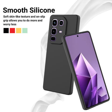 For Infinix Note 50 Pro+ 5G Liquid Silicone Case Phone Back Cover with Hand Strap