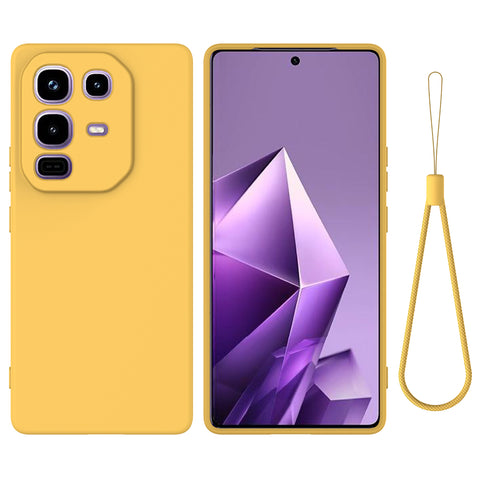 For Infinix Note 50 Pro+ 5G Liquid Silicone Case Phone Back Cover with Hand Strap