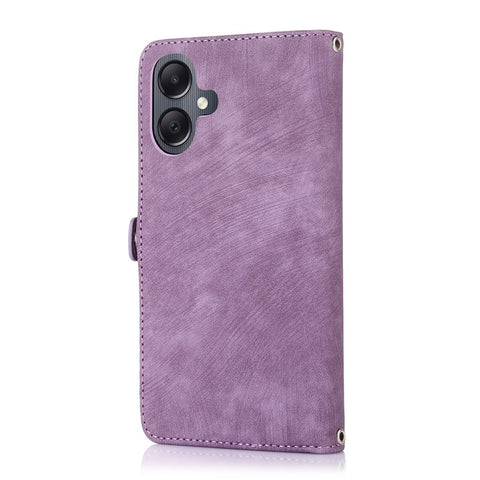 For Samsung Galaxy  A06 4G / 5G Case Zipper Pocket 9 Card Slots PU Leather Phone Cover with Wrist Strap