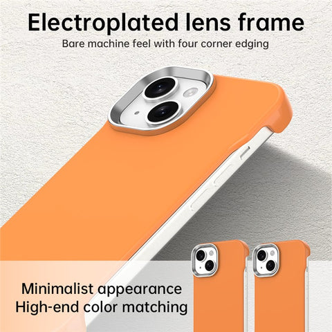 For iPhone 15 Plus / 14 Plus Case Frameless Ultra Thin TPU + PET Phone Cover Reinforced Corners