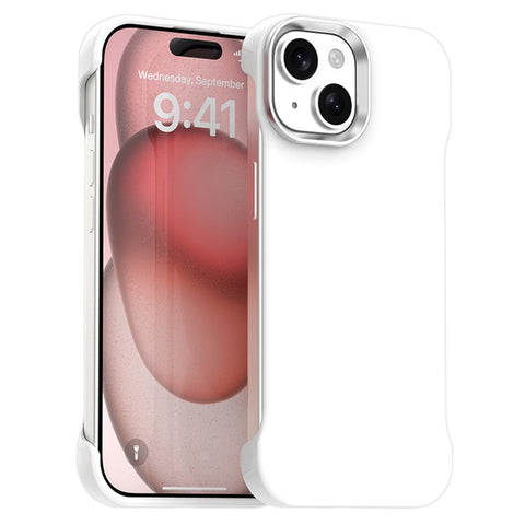 For iPhone 15 Plus / 14 Plus Case Frameless Ultra Thin TPU + PET Phone Cover Reinforced Corners