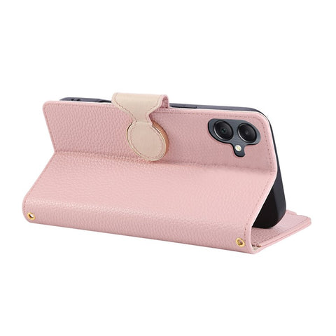 For Samsung Galaxy A06 4G / 5G Case Zipper Wallet Leather Phone Cover with Wrist Strap