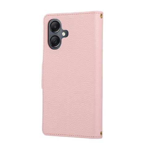 For Samsung Galaxy A06 4G / 5G Case Zipper Wallet Leather Phone Cover with Wrist Strap