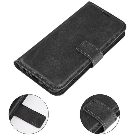For iPhone 17 Pro Max Stand Case Anti-Scratch Calf Texture Leather Phone Cover