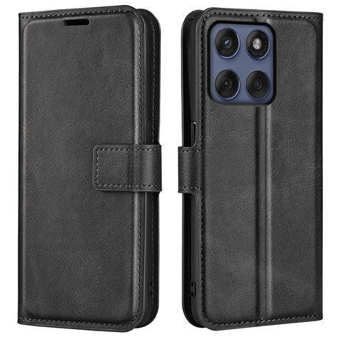 For Motorola Edge 60 Fusion 5G Stand Case Anti-Scratch Calf Texture Leather Phone Cover