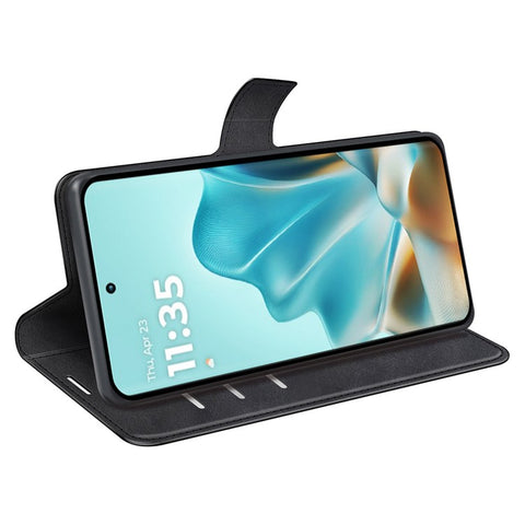 For Motorola Edge 60 Fusion 5G Stand Case Anti-Scratch Calf Texture Leather Phone Cover