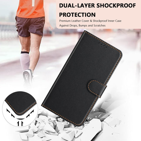 For Motorola Moto G85 5G / Motorola Edge 50 Fusion 5G Leather Case Wallet Stand Solid Color Anti Drop Phone Cover