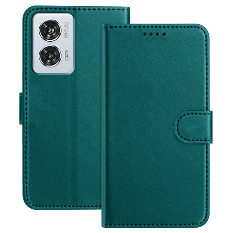 For Motorola Moto G85 5G / Motorola Edge 50 Fusion 5G Leather Case Wallet Stand Solid Color Anti Drop Phone Cover