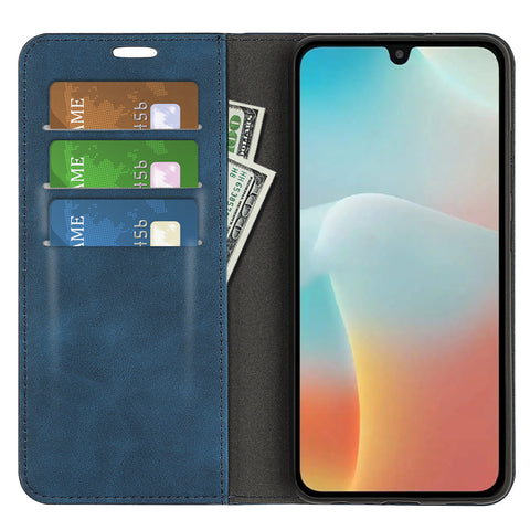 For Samsung Galaxy M16 5G Case Skin Touch Leather Wallet Phone Cover