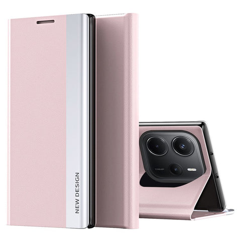 For Xiaomi Redmi Note 14 4G (163.25mm) Case Anti-Drop Leather Phone Cover with Stand