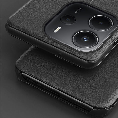 For Xiaomi Redmi Note 14 4G (163.25mm) Phone Case Folio Flip PU Leather Stand Cover