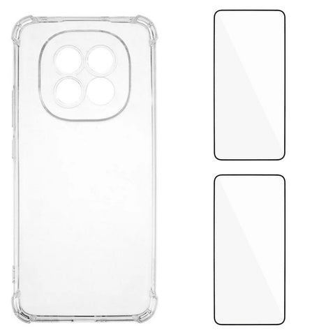 WANLONFENG For Oppo F29 5G TPU Case  WL3 Series 1.5mm Phone Cover with 2Pcs Tempered Glass Films