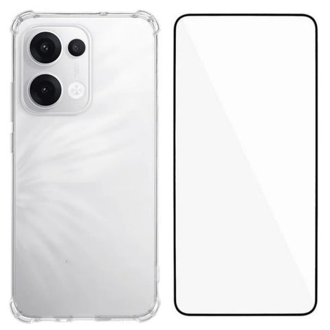 WANLONFENG For Oppo Reno13 Pro 5G TPU Case  WL3 Series 1.5mm Phone Cover with Tempered Glass Film