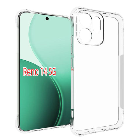 WANLONFENG For Oppo Reno14 5G (Global) Case  WL Series 2.0mm TPU Phone Cover with Tempered Glass Film