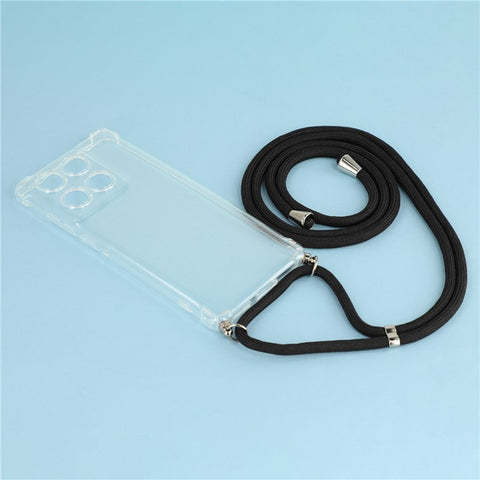 For Motorola Edge 60 5G / Edge 60 Fusion 5G Case Reinforced Corner TPU Clear Phone Cover with Lanyard