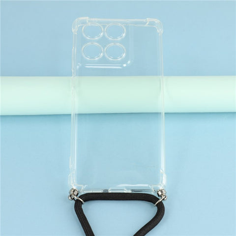 For Motorola Edge 60 5G / Edge 60 Fusion 5G Case Reinforced Corner TPU Clear Phone Cover with Lanyard