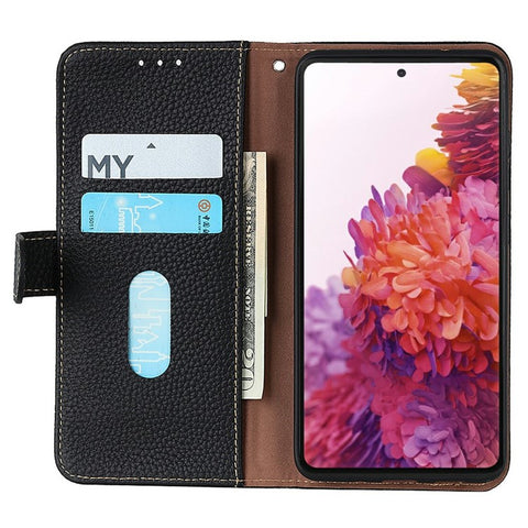 KHAZNEH For Samsung Galaxy A07 5G / A07 4G / A06 4G / A06 5G Case Genuine Cow Leather Flip Phone Cover