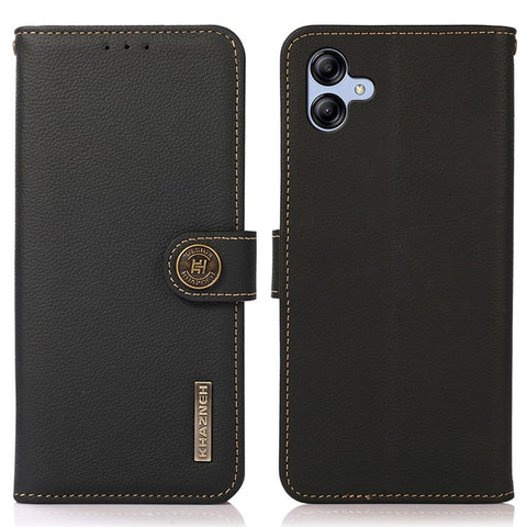 KHAZNEH for Samsung Galaxy A07 5G / A07 4G / A06 4G / A06 5G Case Genuine Cow Leather RFID Blocking Wallet Phone Cover