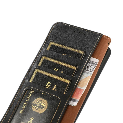 KHAZNEH for Samsung Galaxy A07 5G / A07 4G / A06 4G / A06 5G Case Genuine Cow Leather RFID Blocking Wallet Phone Cover