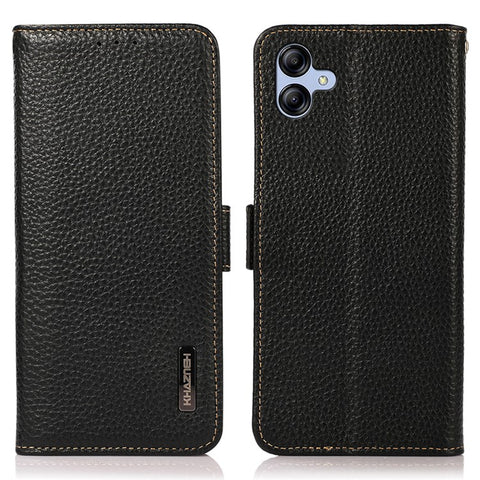 KHAZNEH for Samsung Galaxy A07 5G / A07 4G / A06 4G / A06 5G Phone Case Genuine Cow Leather Cover RFID Blocking