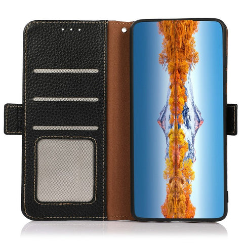 KHAZNEH for Samsung Galaxy A07 5G / A07 4G / A06 4G / A06 5G Phone Case Genuine Cow Leather Cover RFID Blocking
