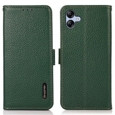 KHAZNEH for Samsung Galaxy A07 5G / A07 4G / A06 4G / A06 5G Phone Case Genuine Cow Leather Cover RFID Blocking