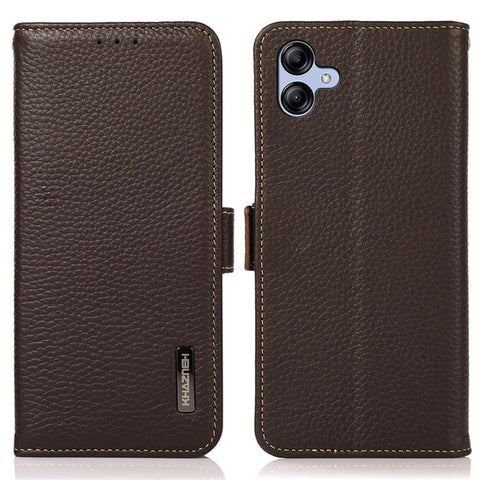 KHAZNEH for Samsung Galaxy A07 5G / A07 4G / A06 4G / A06 5G Phone Case Genuine Cow Leather Cover RFID Blocking