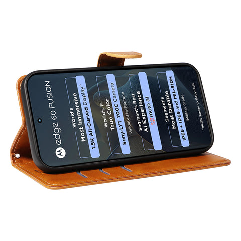 For Motorola Edge 60 5G / Motorola Edge 60 Pro 5G / Motorola Edge (2025) 5G / Motorola Edge 60 Fusion 5G Wallet Case T-Shape Lines Leather Phone Cover Stand