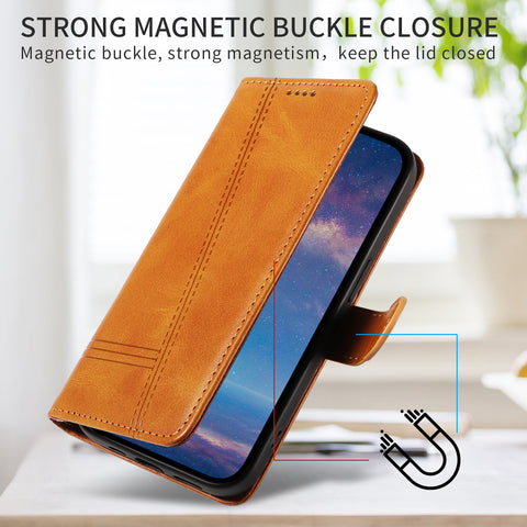For Motorola Edge 60 5G / Motorola Edge 60 Pro 5G / Motorola Edge (2025) 5G / Motorola Edge 60 Fusion 5G Wallet Case T-Shape Lines Leather Phone Cover Stand