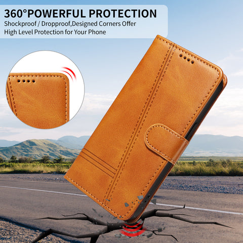 For Motorola Edge 60 5G / Motorola Edge 60 Pro 5G / Motorola Edge (2025) 5G / Motorola Edge 60 Fusion 5G Wallet Case T-Shape Lines Leather Phone Cover Stand