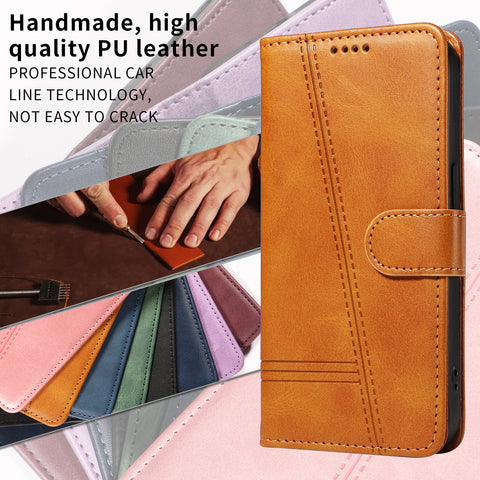 For Motorola Edge 60 5G / Motorola Edge 60 Pro 5G / Motorola Edge (2025) 5G / Motorola Edge 60 Fusion 5G Wallet Case T-Shape Lines Leather Phone Cover Stand