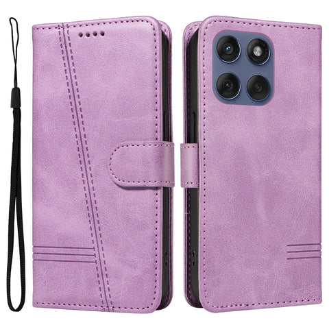For Motorola Edge 60 5G / Motorola Edge 60 Pro 5G / Motorola Edge (2025) 5G / Motorola Edge 60 Fusion 5G Wallet Case T-Shape Lines Leather Phone Cover Stand