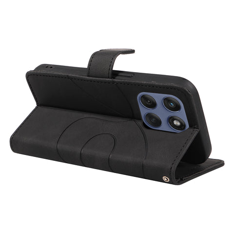 For Motorola Edge 60 5G / Motorola Edge 60 Pro 5G / Motorola Edge (2025) 5G / Motorola Edge 60 Fusion 5G Wallet Case Leather Phone Cover Stand with Curved Line Design