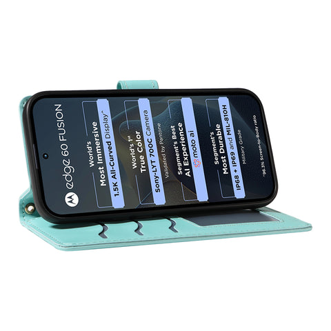 For Motorola Edge 60 5G / Motorola Edge 60 Pro 5G / Motorola Edge (2025) 5G / Motorola Edge 60 Fusion 5G Wallet Case Rhombus Leather Phone Cover with Strap