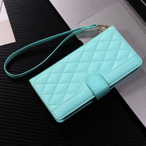 For Motorola Edge 60 5G / Motorola Edge 60 Pro 5G / Motorola Edge (2025) 5G / Motorola Edge 60 Fusion 5G Wallet Case Rhombus Leather Phone Cover with Strap